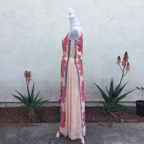 New Anthropologie Silk Mira Costa Maxi Dress - Picture 4 of 8